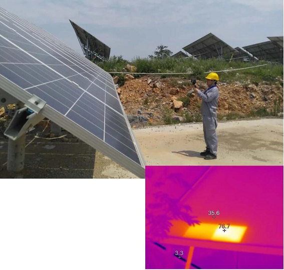 FLIR红外热像仪大面积扫描光伏板，能及时检测到异常热点.jpg